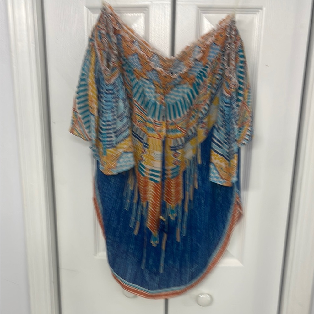 Hale Bob Colorful Off-Shoulder Top